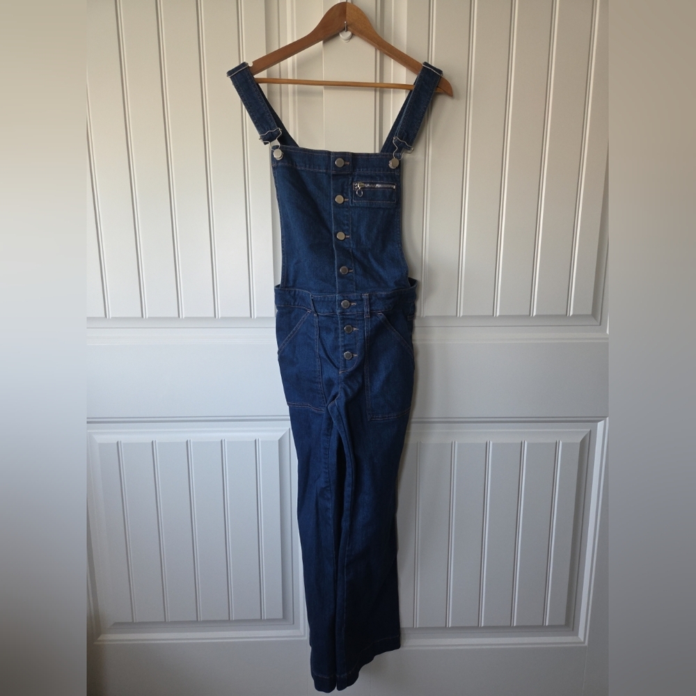 NEW STELLA MCCARTNEY women kick flare overalls in blue Italy 40 US Medium - Picture 2 of 10